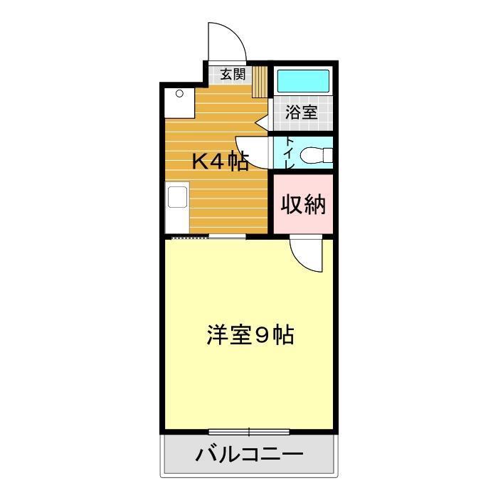 アークヒルズ上田II(1K/3階)の間取り写真