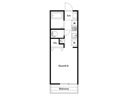 セプトクルール上小島(ワンルーム/1階)の間取り写真