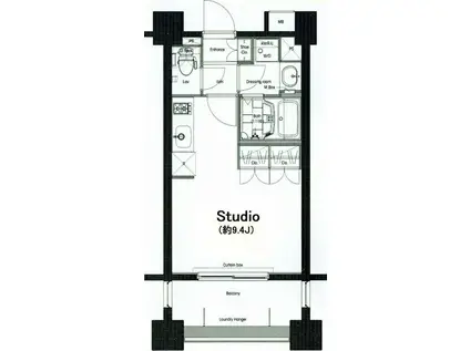 コンフォリア麻布十番(ワンルーム/3階)の間取り写真