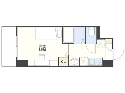 カレッジコート長崎大学前(ワンルーム/2階)の間取り写真