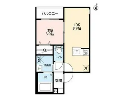 COLORSII(1LDK/3階)の間取り写真