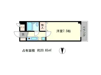 メゾンジョアPART1(1K/2階)の間取り写真