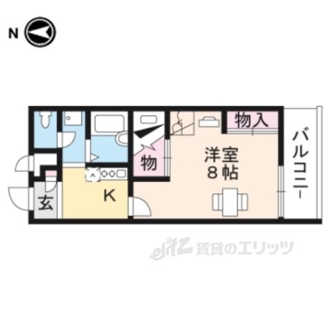 レオパレスEFINI Ⅱ(1K/2階)の間取り写真