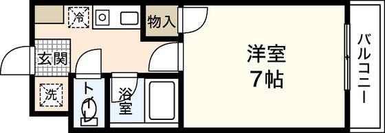 コラールM・S(1K/4階)の間取り写真