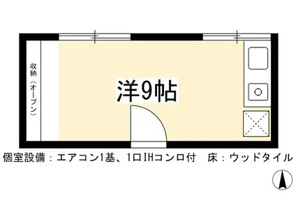 IORI LAB(ワンルーム/2階)の間取り写真