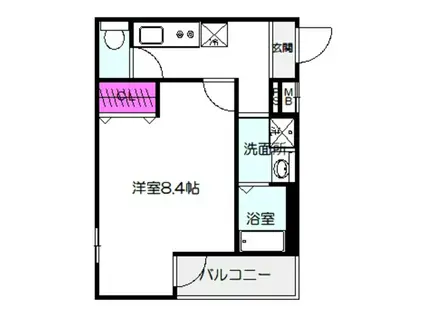 フジパレス城北公園通II番館(1K/1階)の間取り写真