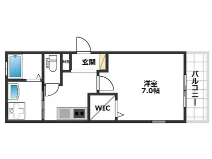 ワコーレヴィータ二宮町(ワンルーム/3階)の間取り写真