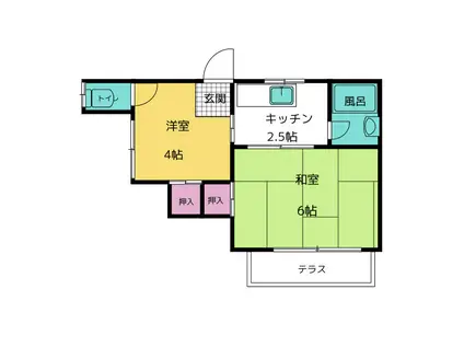 メゾン志木(2K/2階)の間取り写真