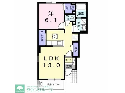 ラフレシールI(1LDK/1階)の間取り写真