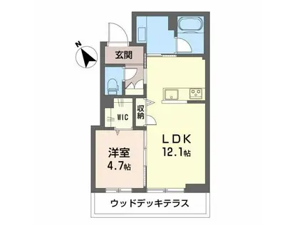 コンフォルタ(1LDK/1階)の間取り写真
