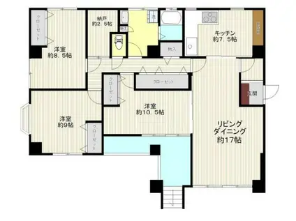 KIセーコービル(3SLDK/1階)の間取り写真
