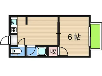 REGALO千本北(1DK/1階)の間取り写真