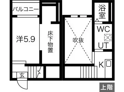 フルマーレ(ワンルーム/1階)の間取り写真