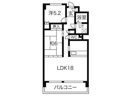 アベニュー青山(2LDK/3階)の間取り写真