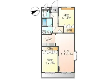 GRANBEL ITOH(2LDK/2階)の間取り写真