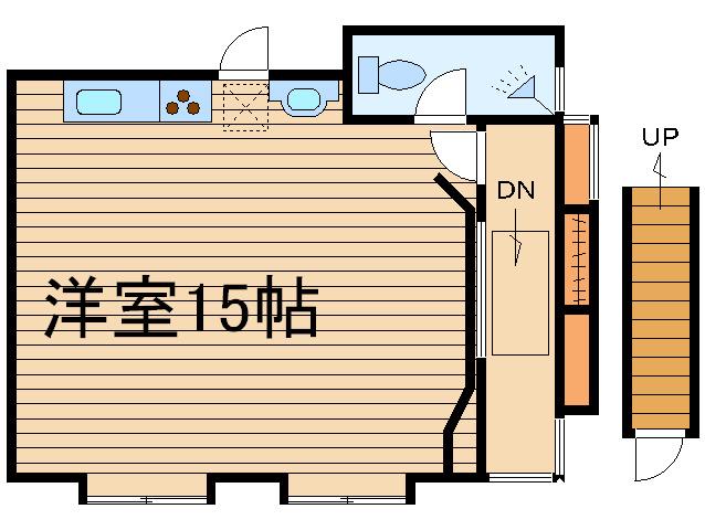 池田ハイツ 201(ワンルーム/2階)の間取り写真