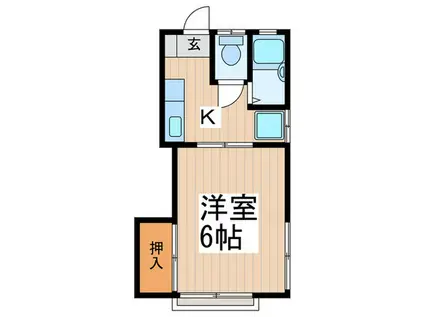 ホワイト・ハイツ(1K/2階)の間取り写真