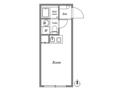 HJ PLACE 神楽坂(ワンルーム/4階)の間取り写真