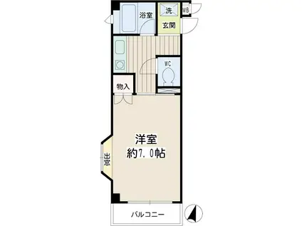 パレス新川崎(1K/2階)の間取り写真