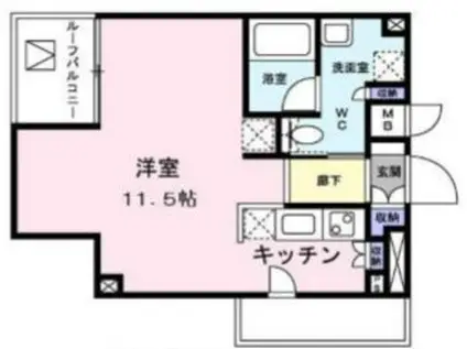 ラ・ステージ坂町(ワンルーム/5階)の間取り写真