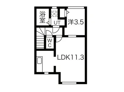 スーペリア(1LDK/2階)の間取り写真