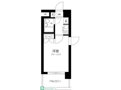 ア・ヴェーラ並木(1K/2階)の間取り写真