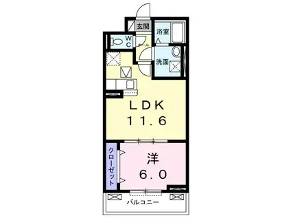 グレイス(1LDK/1階)の間取り写真