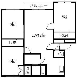 近永ハイツ(3LDK/2階)の間取り写真