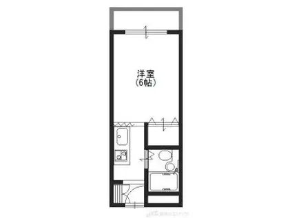 オーク135(1K/2階)の間取り写真