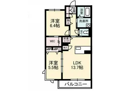 GARDENS KAWAUCHI (2LDK/3階)の間取り写真