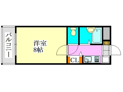 第5藤ビル(1K/3階)の間取り写真