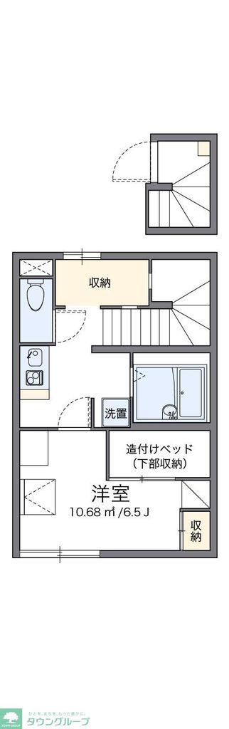 レオパレスパピーズスプリング(1K/2階)の間取り写真