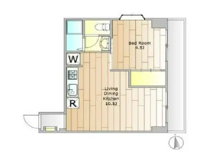 ミキハウス(1LDK/2階)の間取り写真