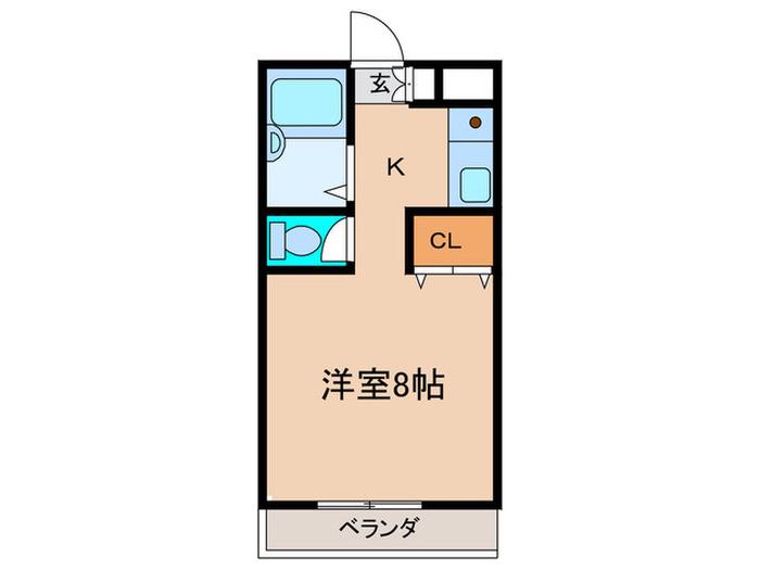 CASA UEDA(1K/4階)の間取り写真