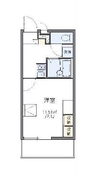 レオパレスマリオン(1K/3階)の間取り写真