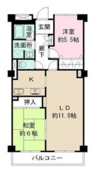 ガーデンハウス御器所(2LDK/3階)の間取り写真