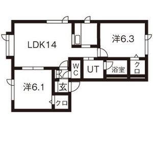 フォーレスト45II(2LDK/1階)の間取り写真