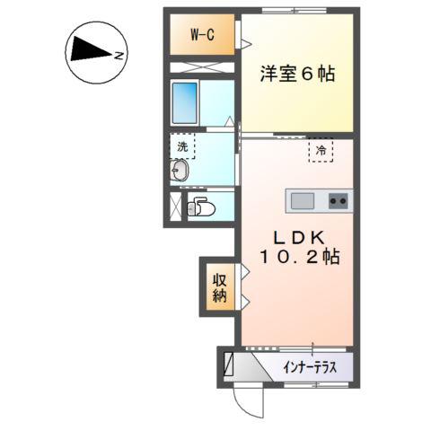 アルモニー(1LDK/1階)の間取り写真