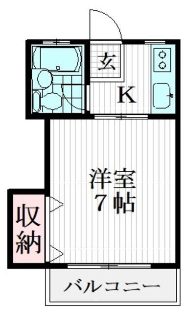 コーポ小山台(1K/2階)の間取り写真