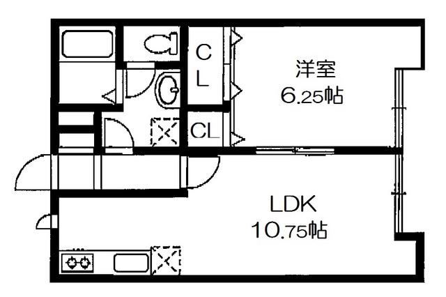 アネックス吉身(1LDK/2階)の間取り写真