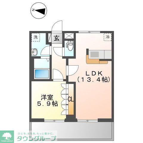 コンフォートレジデンス(1LDK/2階)の間取り写真