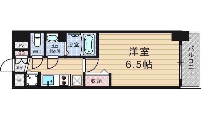 レオンコンフォート難波ノワール(1K/11階)の間取り写真