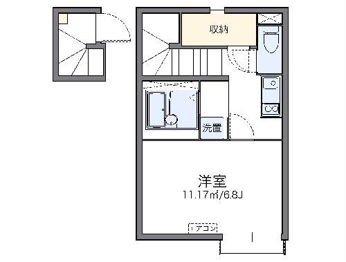 レオネクスト那由多(1K/2階)の間取り写真