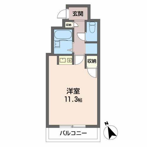 ステーションビラKIII(ワンルーム/3階)の間取り写真
