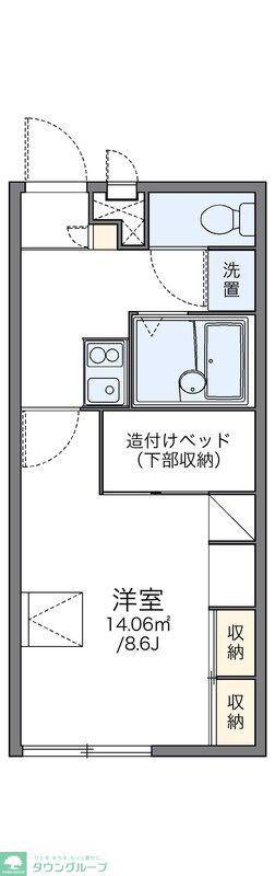 レオパレスはっぴい(1K/2階)の間取り写真