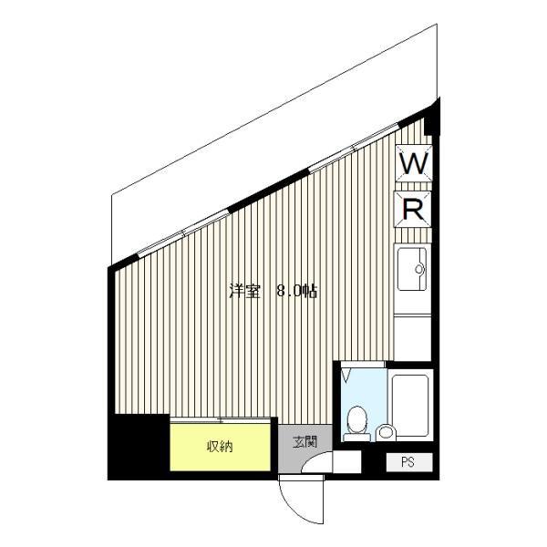 コーポラス城田(ワンルーム/3階)の間取り写真