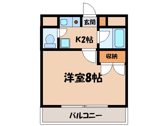 GBII(1K/3階)の間取り写真