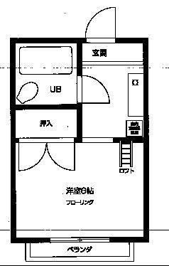 リンドモンチ(ワンルーム/2階)の間取り写真