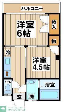第三麻生マンション(2K/1階)の間取り写真