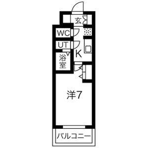 メイクスWアート丸の内(1K/7階)の間取り写真
